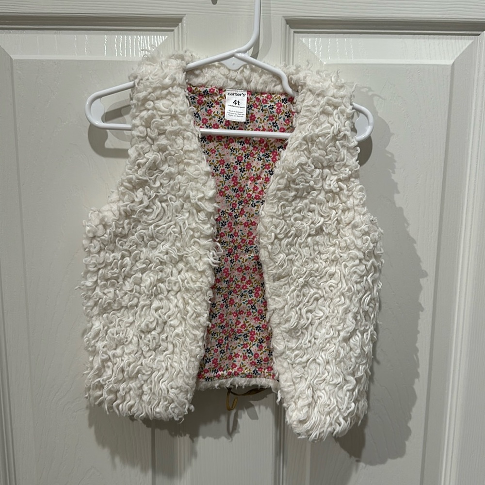 White Furry Girls Vest